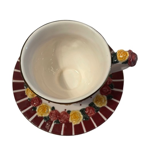 Sandy’s Closet Ruby Teacup and Saucer #18303 Yr 2001 Sandy Lynam Clough - Picture 5 of 8